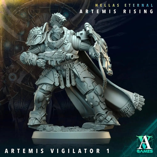 Apex/Artemis Vigilator Sons of Hellas TTRPG Miniature Archvillain Games Sci-Fi