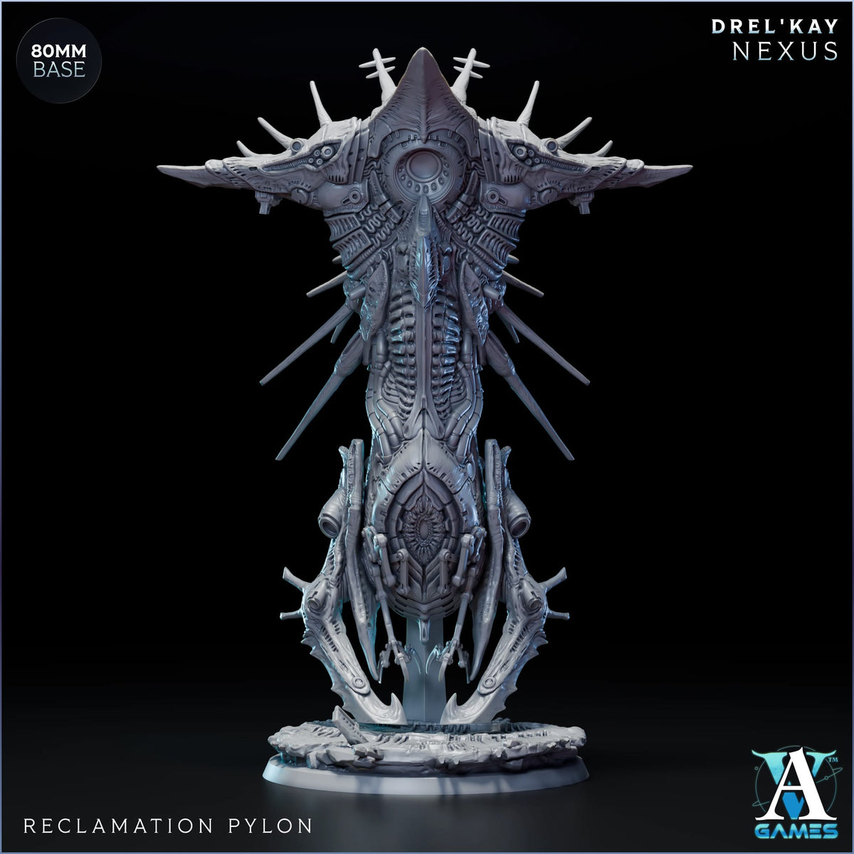 Reclamation Pylon Drel’ Kay Nexus TTRPG Miniature Archvillain Games Sci-Fi