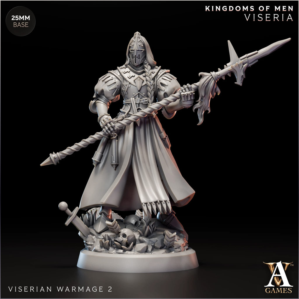 Viserian Warmage TTRPG Miniature Archvillain Games Kingdom of Men