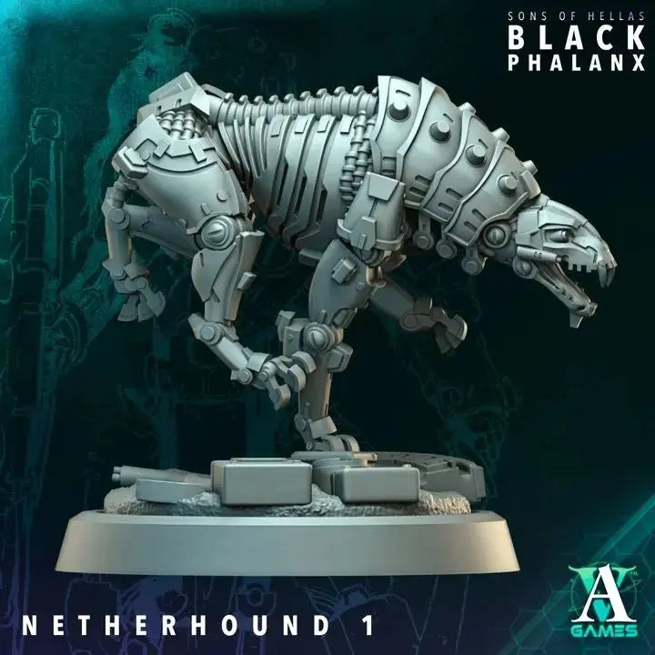 Netherhound Black Phalanx TTRPG Miniature Archvillain Games Sci-Fi