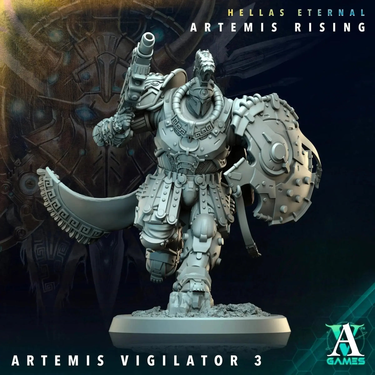 Apex/Artemis Vigilator Sons of Hellas TTRPG Miniature Archvillain Games Sci-Fi