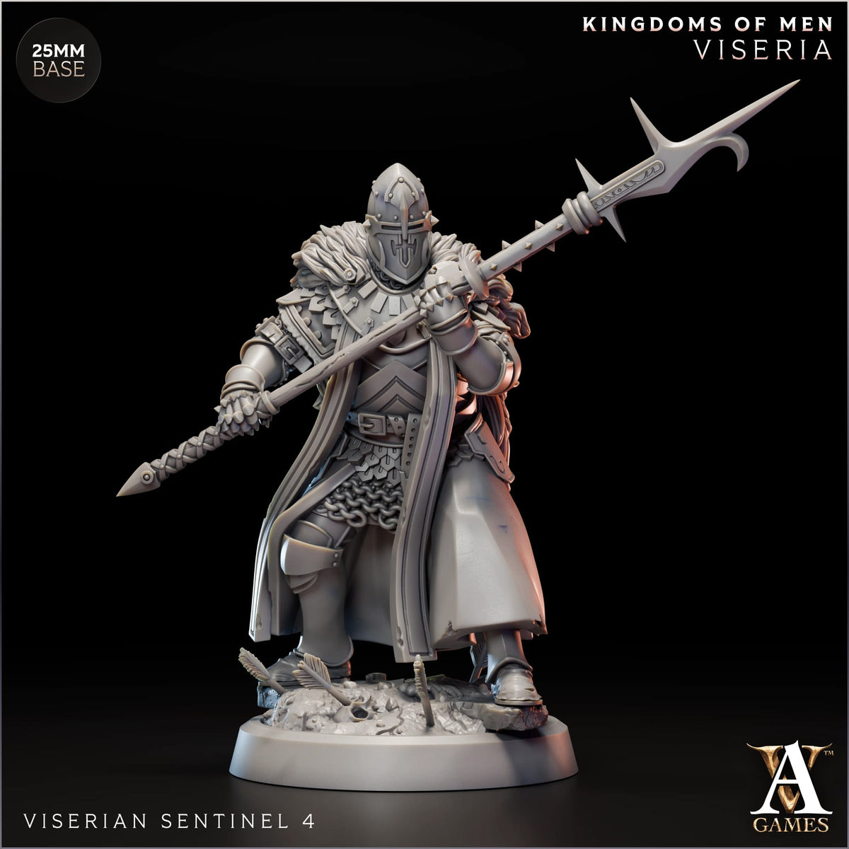 Viserian Sentinel TTRPG Miniature Archvillain Games Kingdom of Men