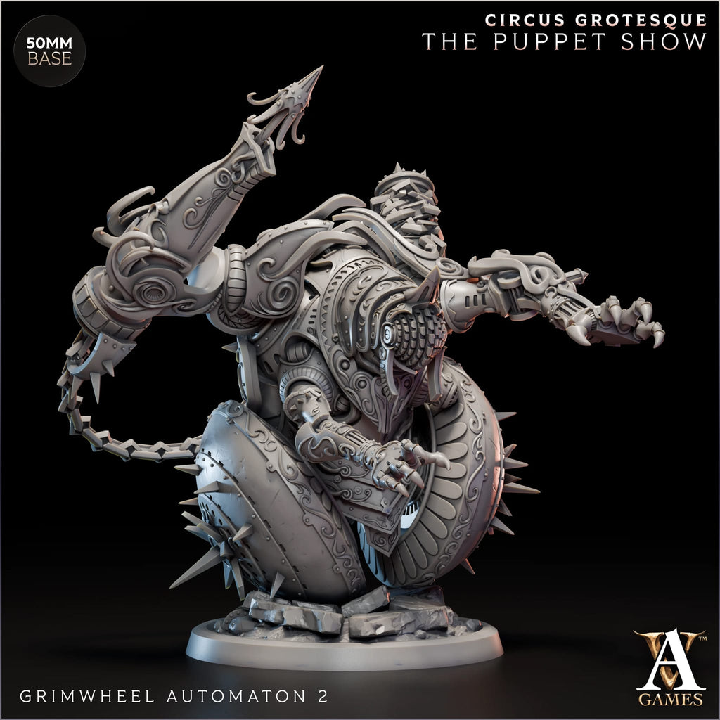 Grimwheel Automaton Circus Grotesque  TTRPG Miniature Archvillain Games Fantasy