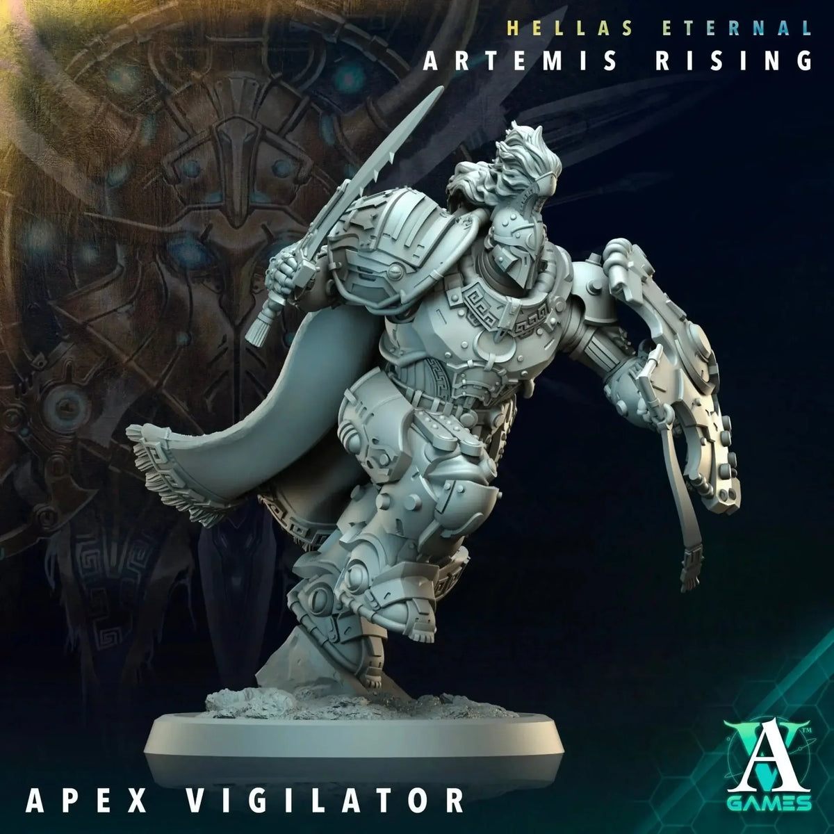 Apex/Artemis Vigilator Sons of Hellas TTRPG Miniature Archvillain Games Sci-Fi