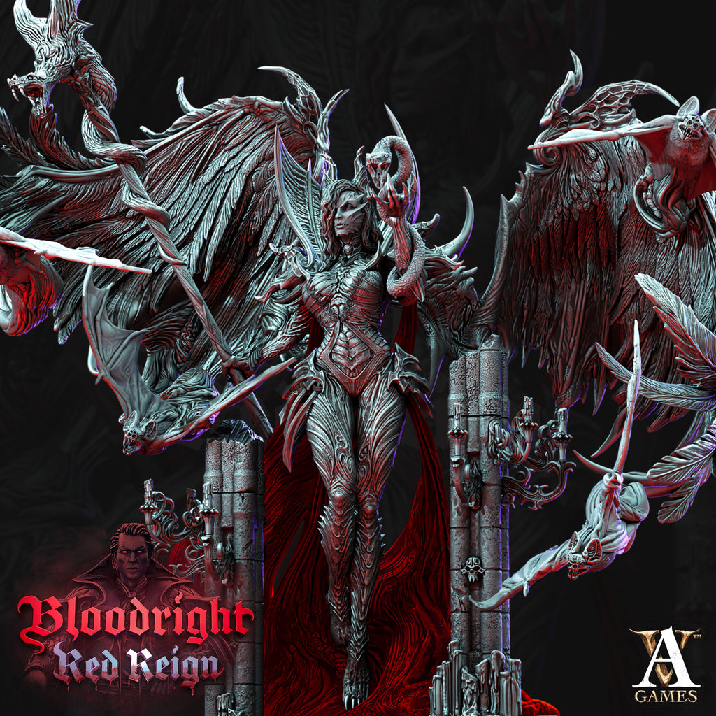 Lilith Vampire Queen TTRPG Boss Miniature Archvillain Games Vampires