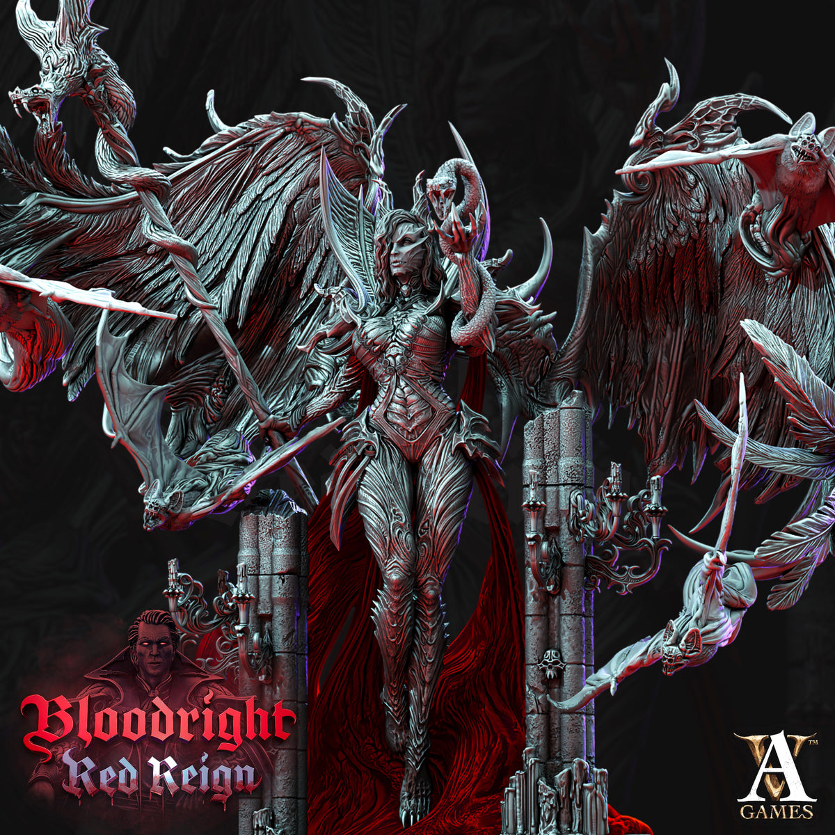 Lilith Vampire Queen TTRPG Boss Miniature Archvillain Games Vampires