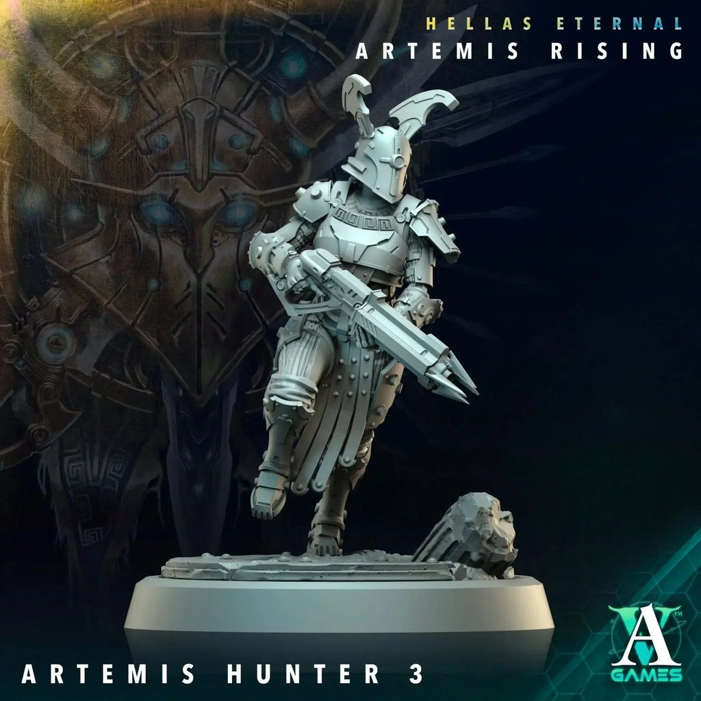 Artemis Executor/Hunter & First Vestal Sons of Hellas TTRPG Miniature Archvillain Games Sci-Fi