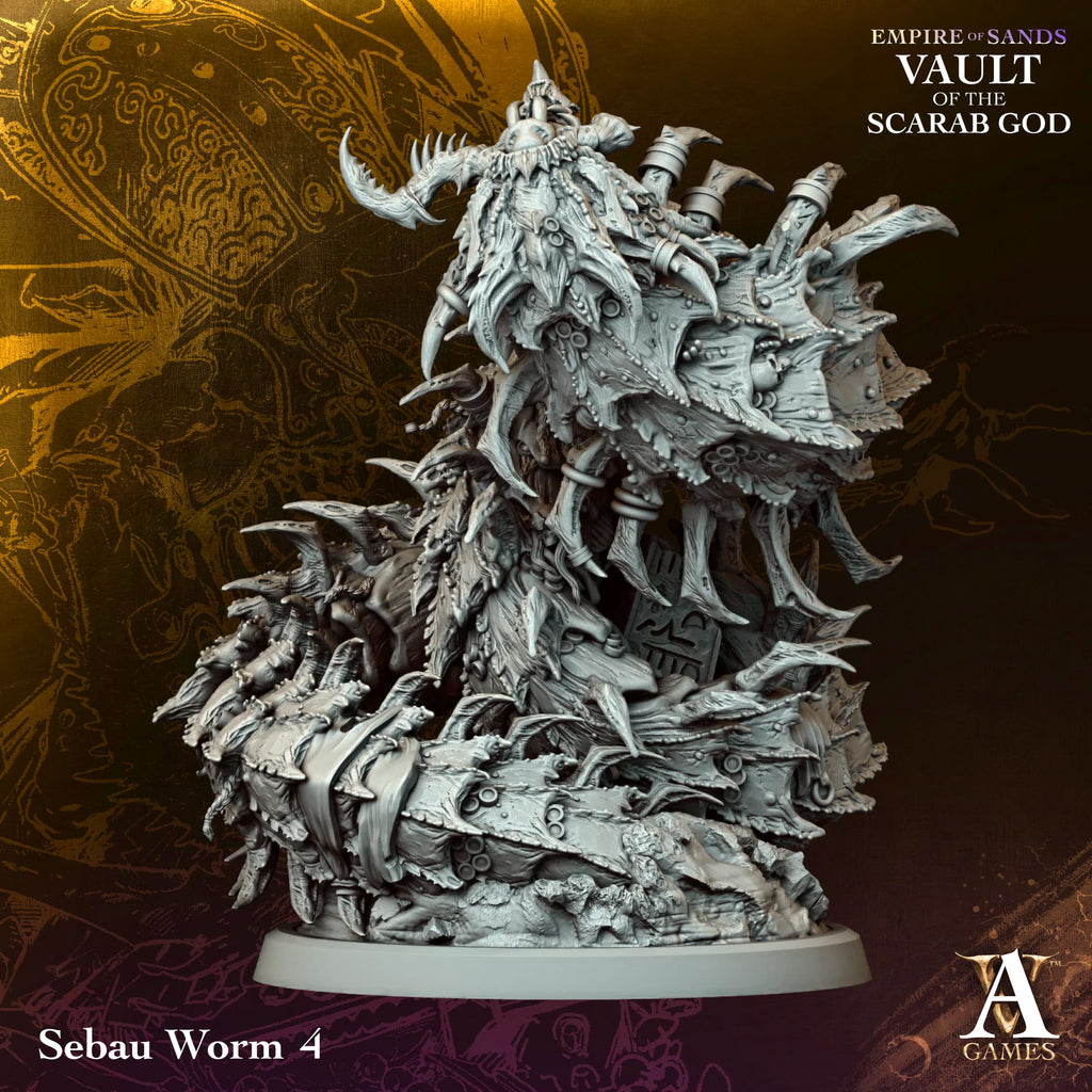 Sebau Worm Vault of Sand TTRPG Miniature Archvillain Games Fantasy