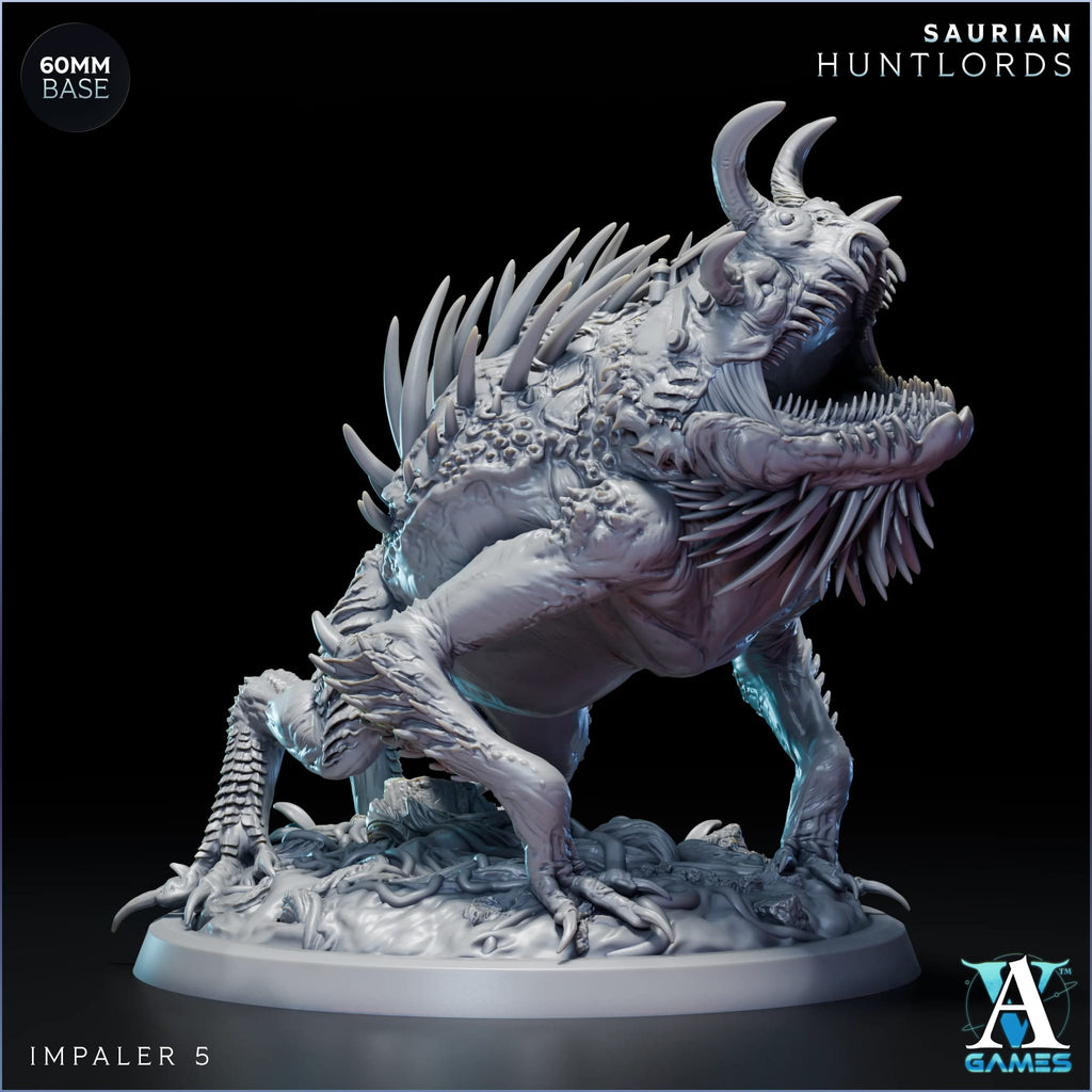 Impaler Saurian Huntlord TRRPG Miniature Archvillain Games Sci-Fi