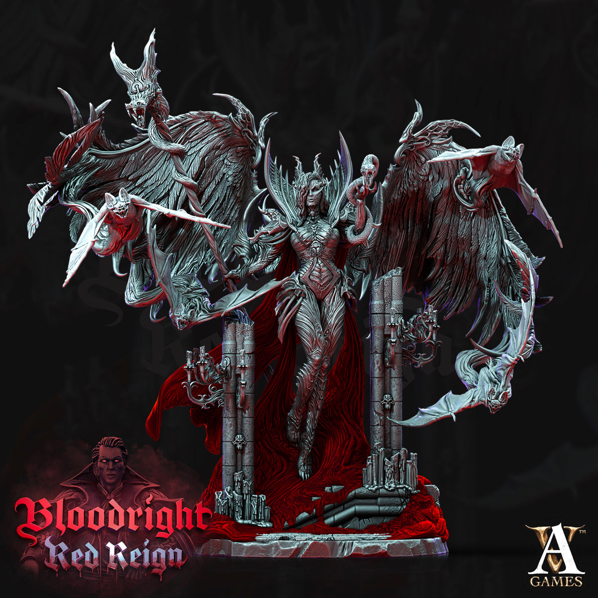 Lilith Vampire Queen TTRPG Boss Miniature Archvillain Games Vampires