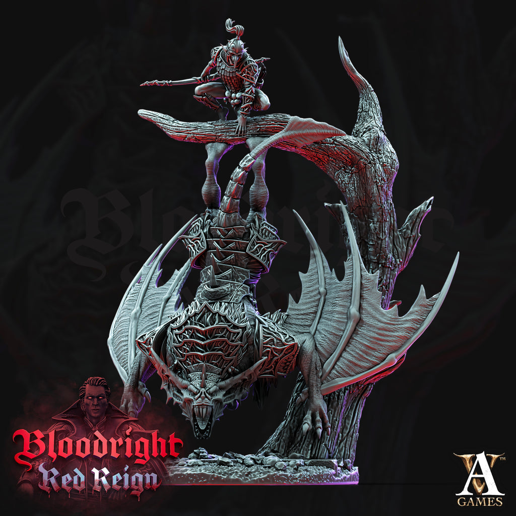 Batwarg Rider TTRPG Miniature Archvillain Games Vampires