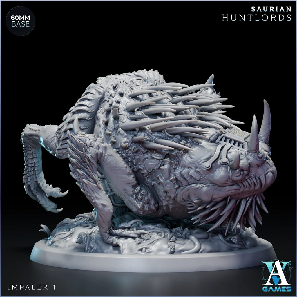 Impaler Saurian Huntlord TRRPG Miniature Archvillain Games Sci-Fi
