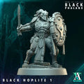 Black Hoplite / Shield Black Phalanx TTRPG Miniature Archvillain Games Sci-Fi