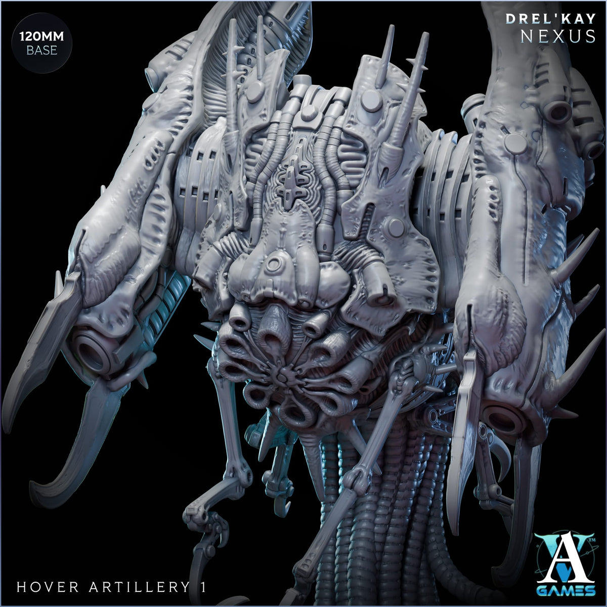 Hover Artillery Drel’ Kay Boss TTRPG Miniature Archvillain Games Sci-Fi