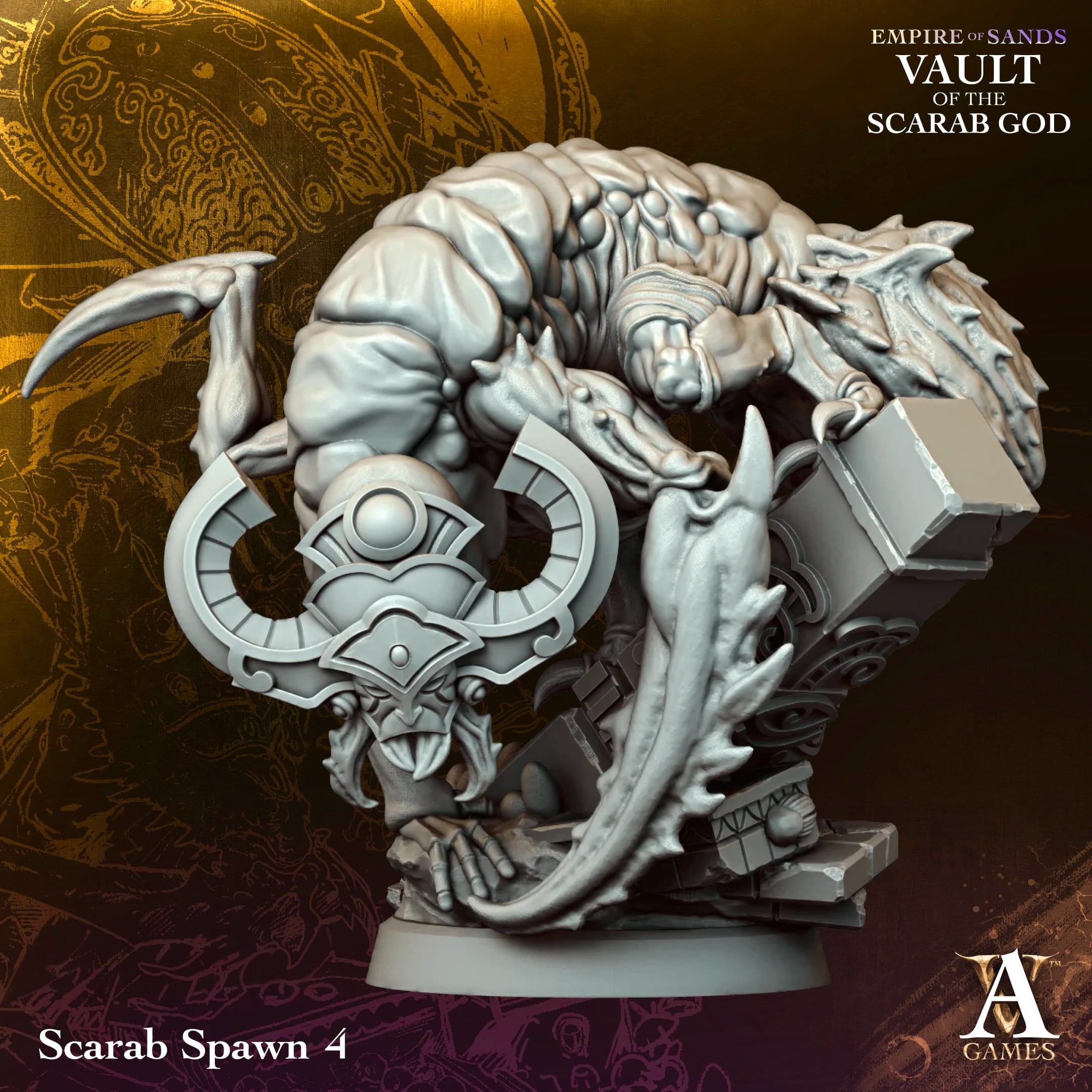 Scarab Spawn Vault of Sand TTRPG Miniature Archvillain Games Fantasy