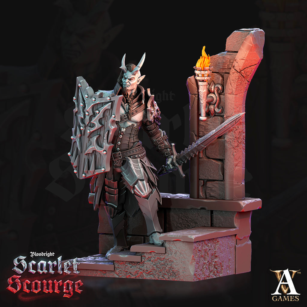 Bloodspawn Templar Vampire TTRPG Miniature Archvillain Games Vampires