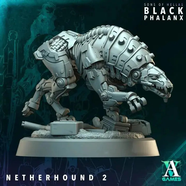 Netherhound Black Phalanx TTRPG Miniature Archvillain Games Sci-Fi