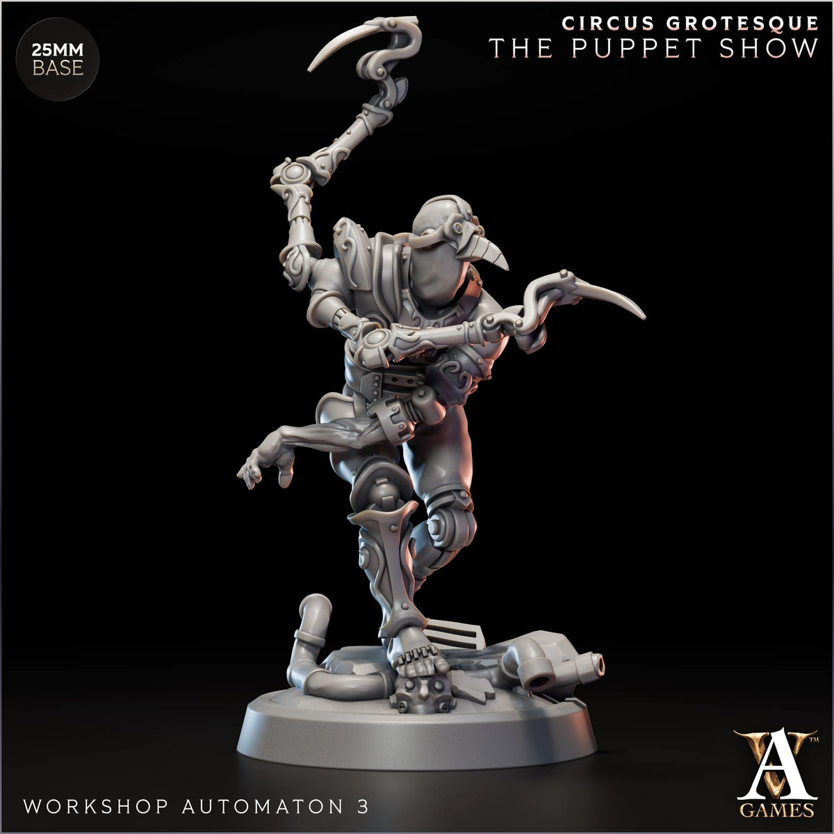 Marionette/Workshop Automaton Circus Grotesque TTRPG Miniature Archvillain Games Fantasy