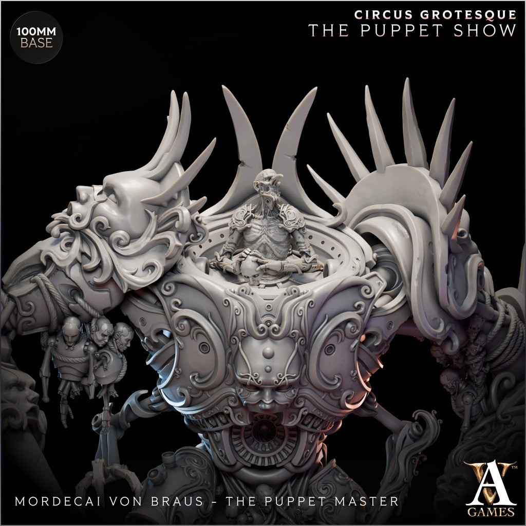 Mordecai Von Braus Puppetmaster Circus Grotesque TTRPG Miniature Archvillain Games Fantasy