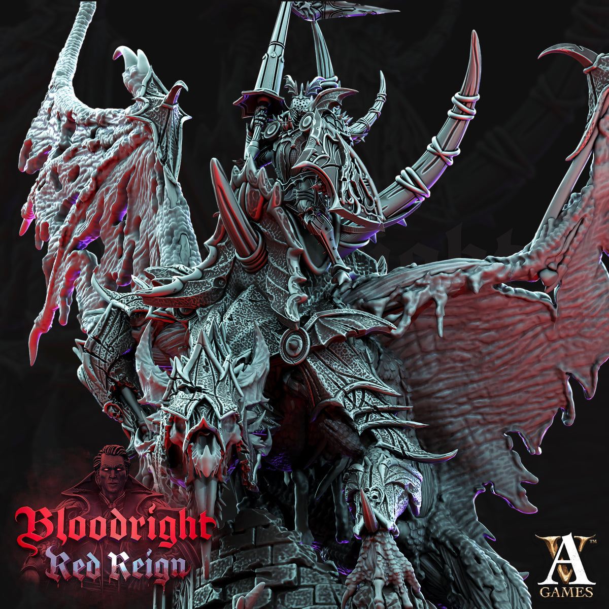 Dreadwing Vampire Boss TTRPG Miniature Archvillain Games Vampires