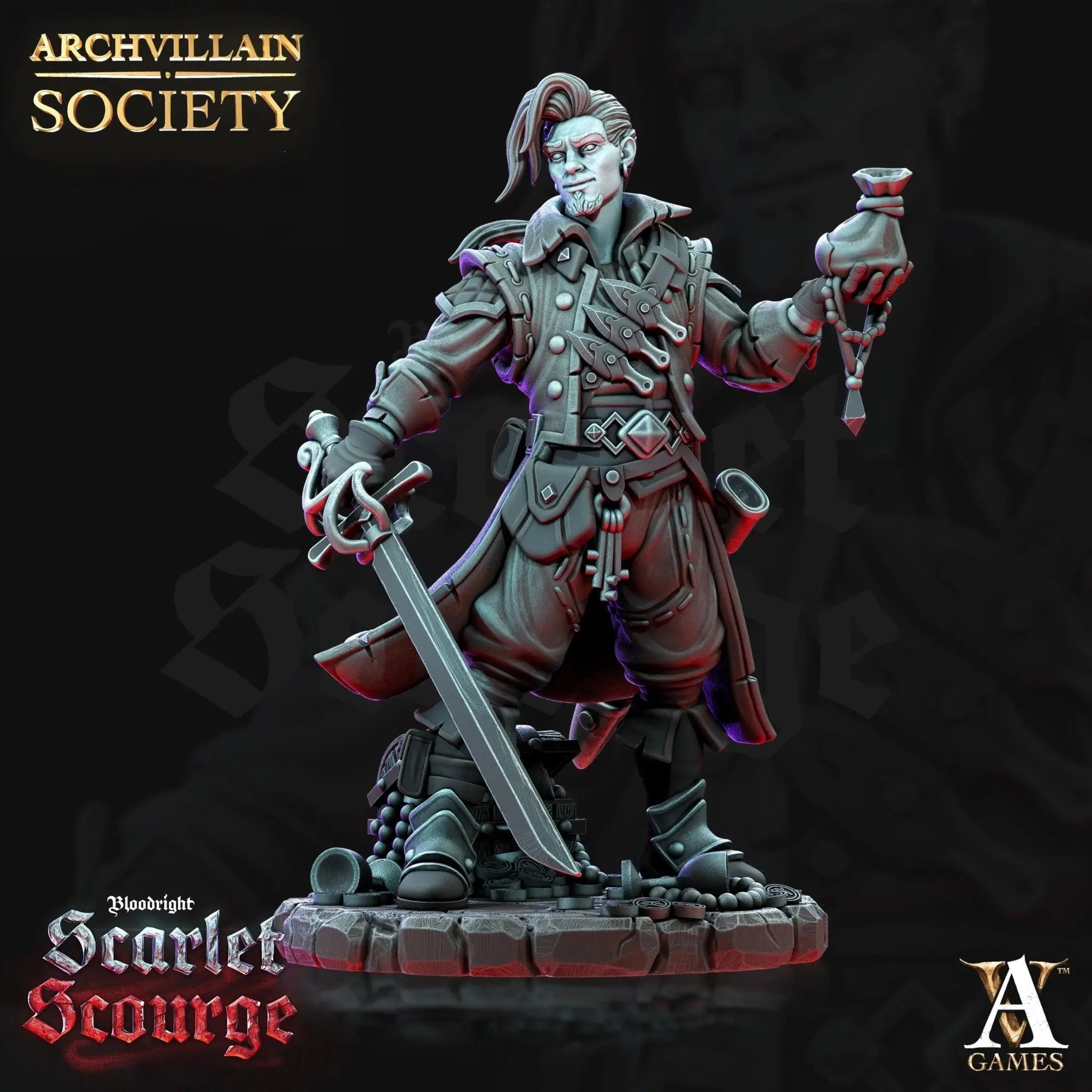 Tristan Kamlon Baron of Lossale TTRPG Miniature Archvillain Games Vampires