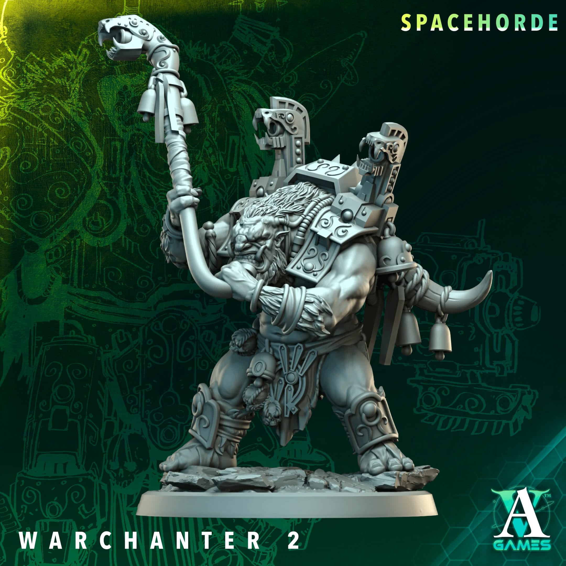 Warchanter Spacehorde TTRPG Miniature Archvillain Games Sci-Fi