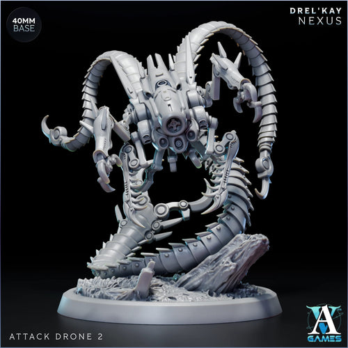 Attack Drone Drel’ Kay Nexus TTRPG Miniature Archvillain Games Sci-Fi
