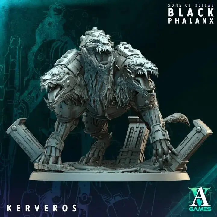 Kerveros Black Phalanx Boss TTRPG Miniature Archvillain Games Sci-Fi