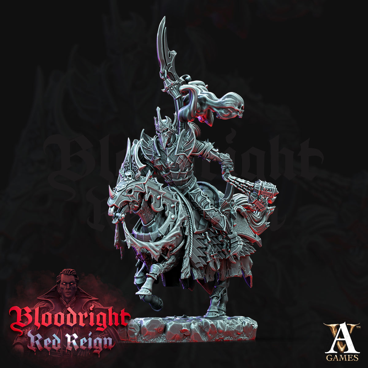 Dread Hussar Vampire Calvary TTRPG Miniature Archvillain Games Vampires