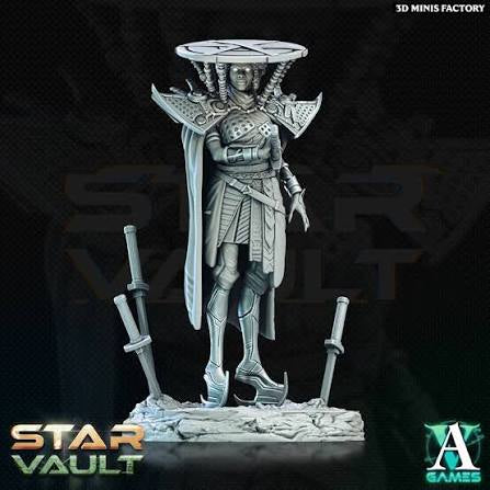 Kaela Ishida Envoy TTRPG Miniature Archvillain Games Sci-Fi