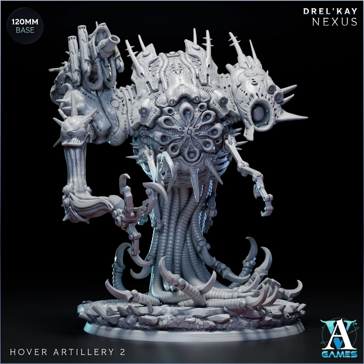 Hover Artillery Drel’ Kay Boss TTRPG Miniature Archvillain Games Sci-Fi