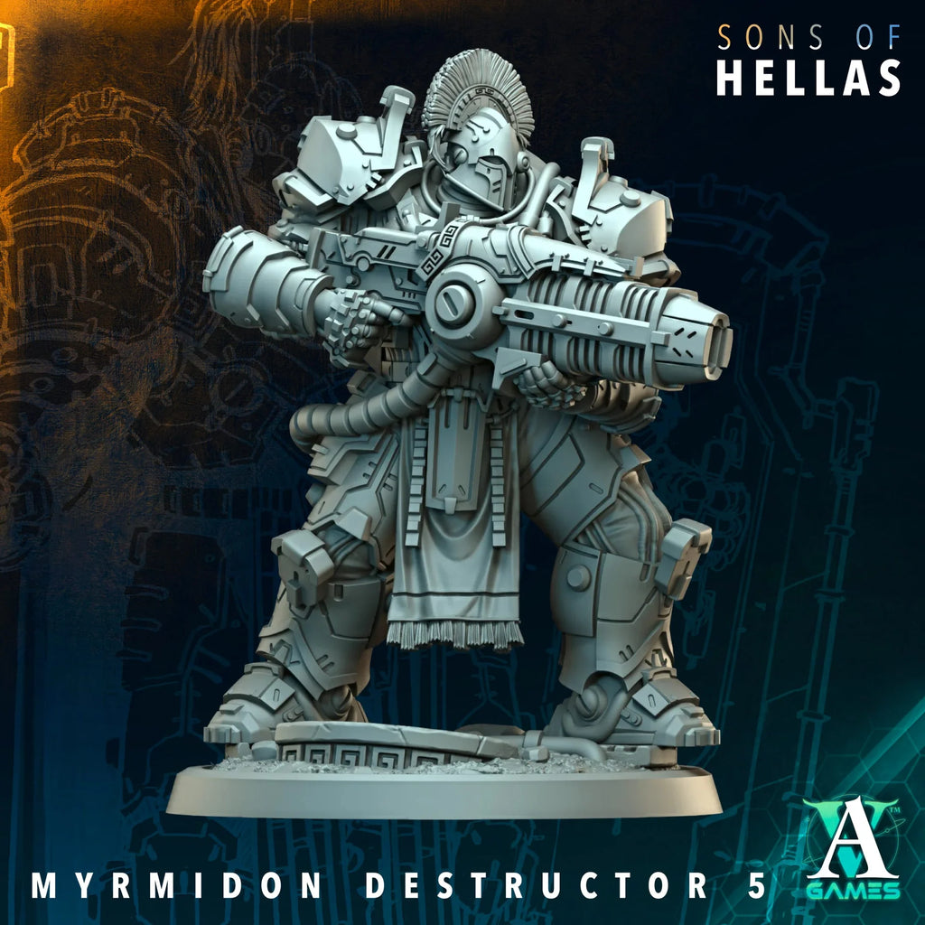 Myrmidon Destructor Sons of Hellas TTRPG Miniature Archvillain Games Sci-Fi