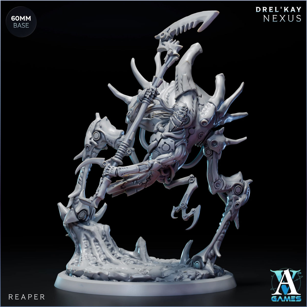 Reaper Drel’ Kay Nexus TTRPG Miniature Archvillain Games Sci-Fi