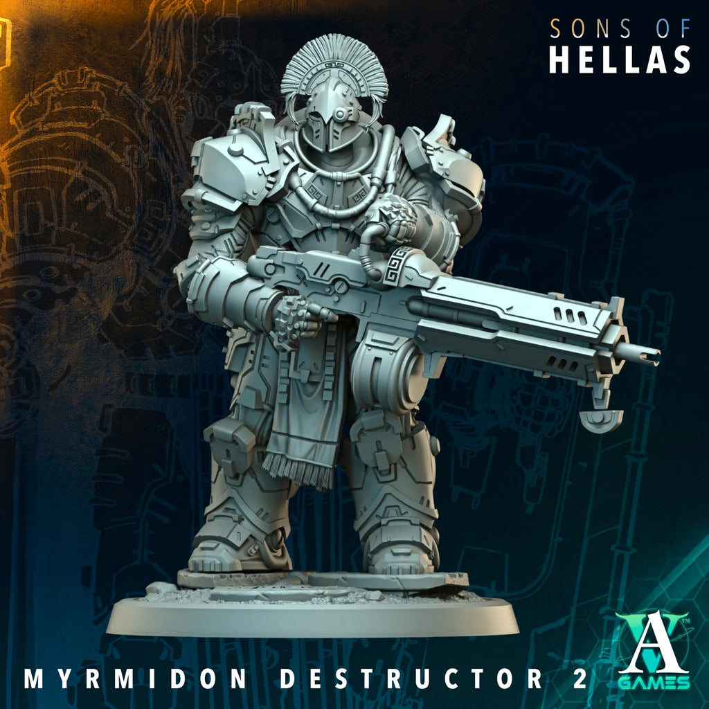 Myrmidon Destructor Sons of Hellas TTRPG Miniature Archvillain Games Sci-Fi