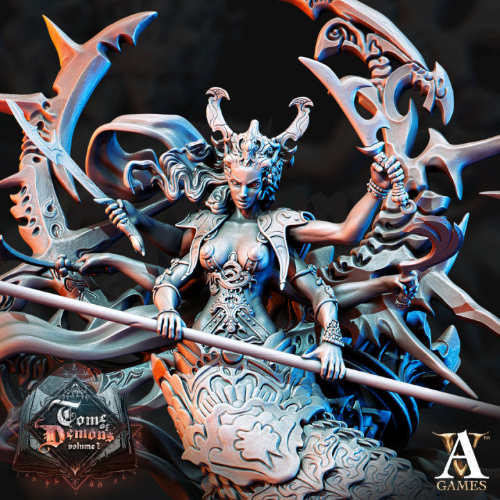 Essetria Queen of Chaos War General TTRPG Boss Miniature Archvillain Games Demons