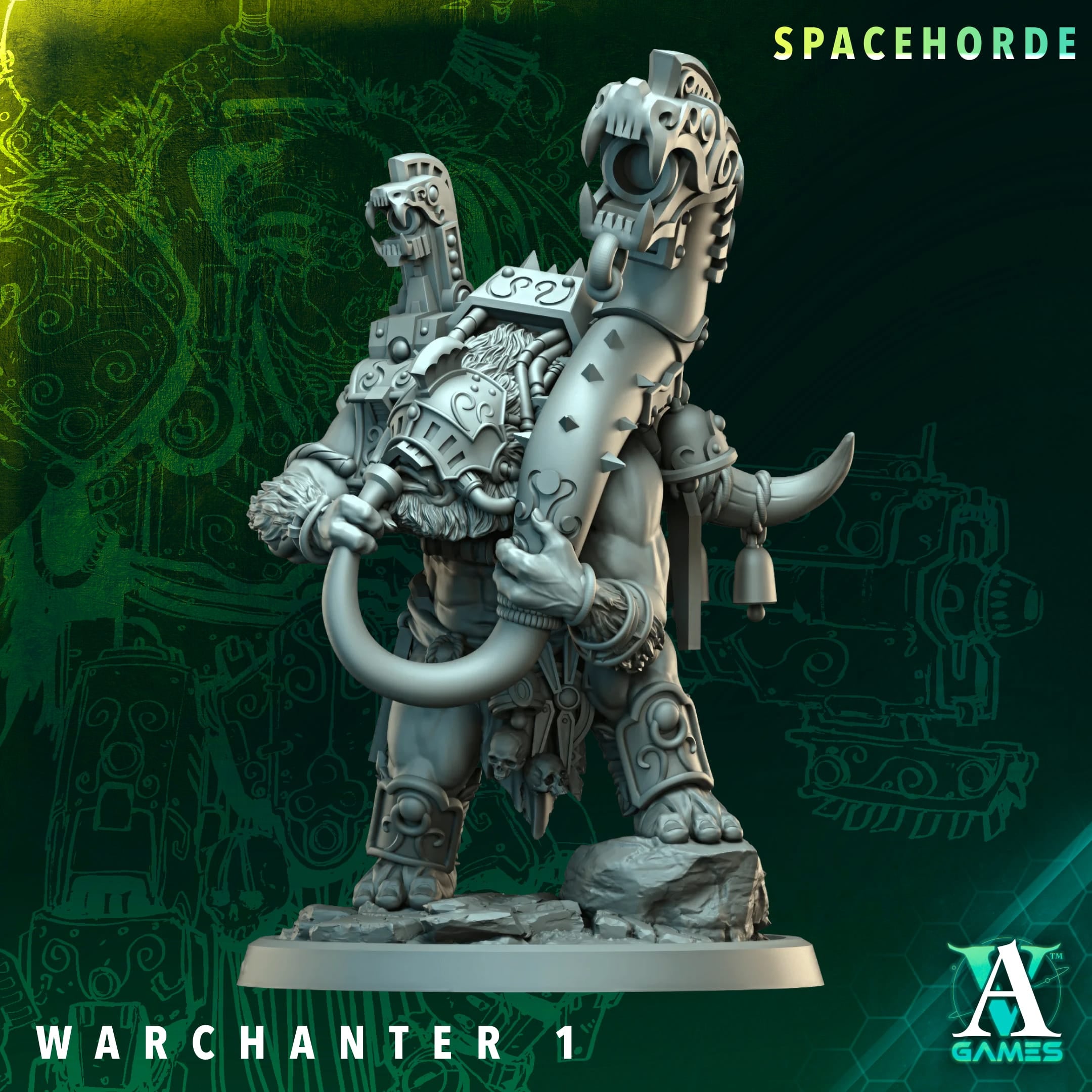 Warchanter Spacehorde TTRPG Miniature Archvillain Games Sci-Fi