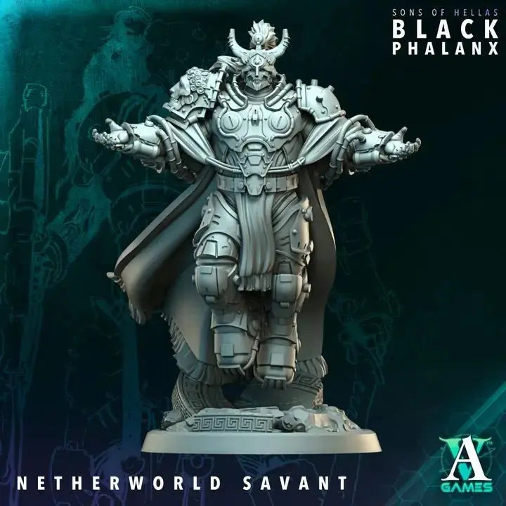 Netherworld Conclave / Savant Black Phalanx TTRPG Miniature Archvillain Games Sci-Fi