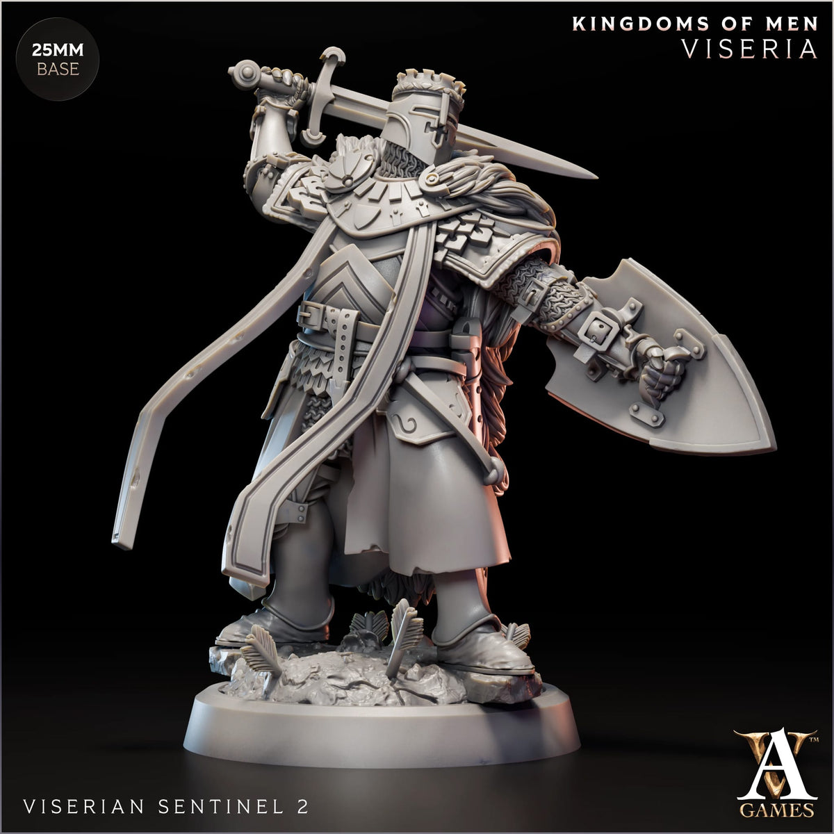Viserian Sentinel TTRPG Miniature Archvillain Games Kingdom of Men