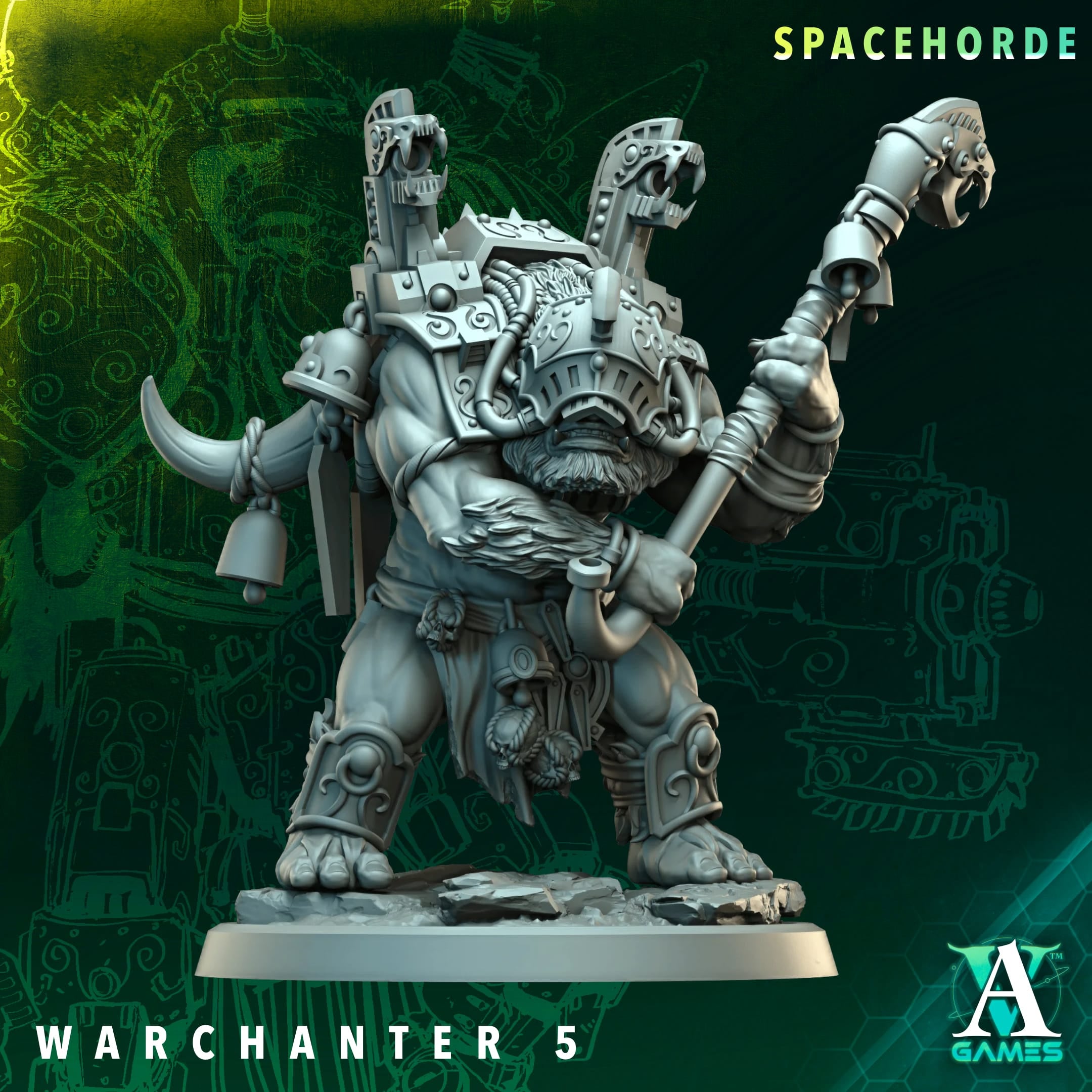 Warchanter Spacehorde TTRPG Miniature Archvillain Games Sci-Fi