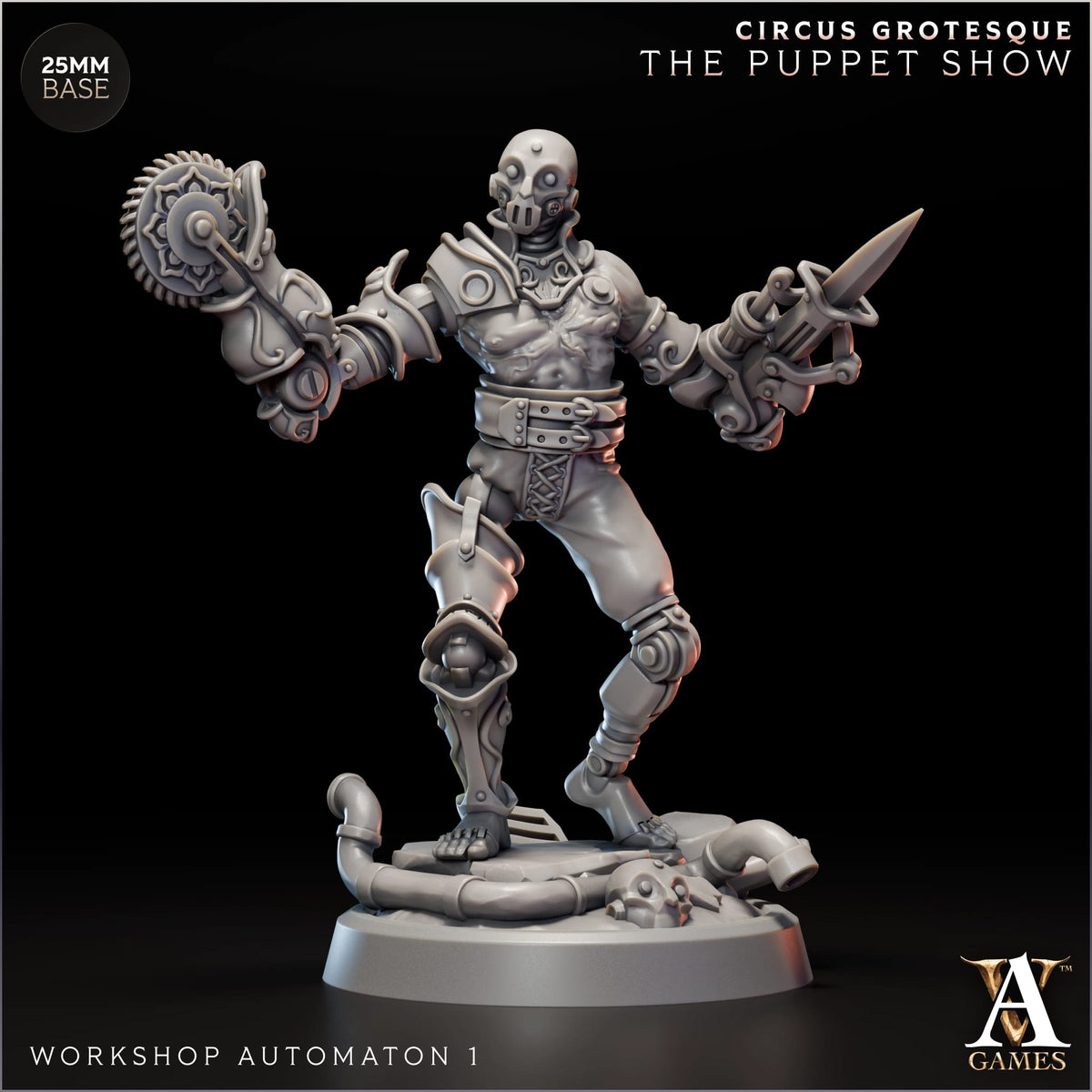 Marionette/Workshop Automaton Circus Grotesque TTRPG Miniature Archvillain Games Fantasy