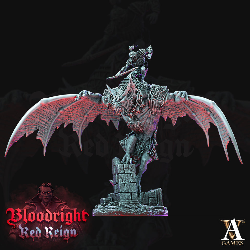 Batwarg Rider TTRPG Miniature Archvillain Games Vampires