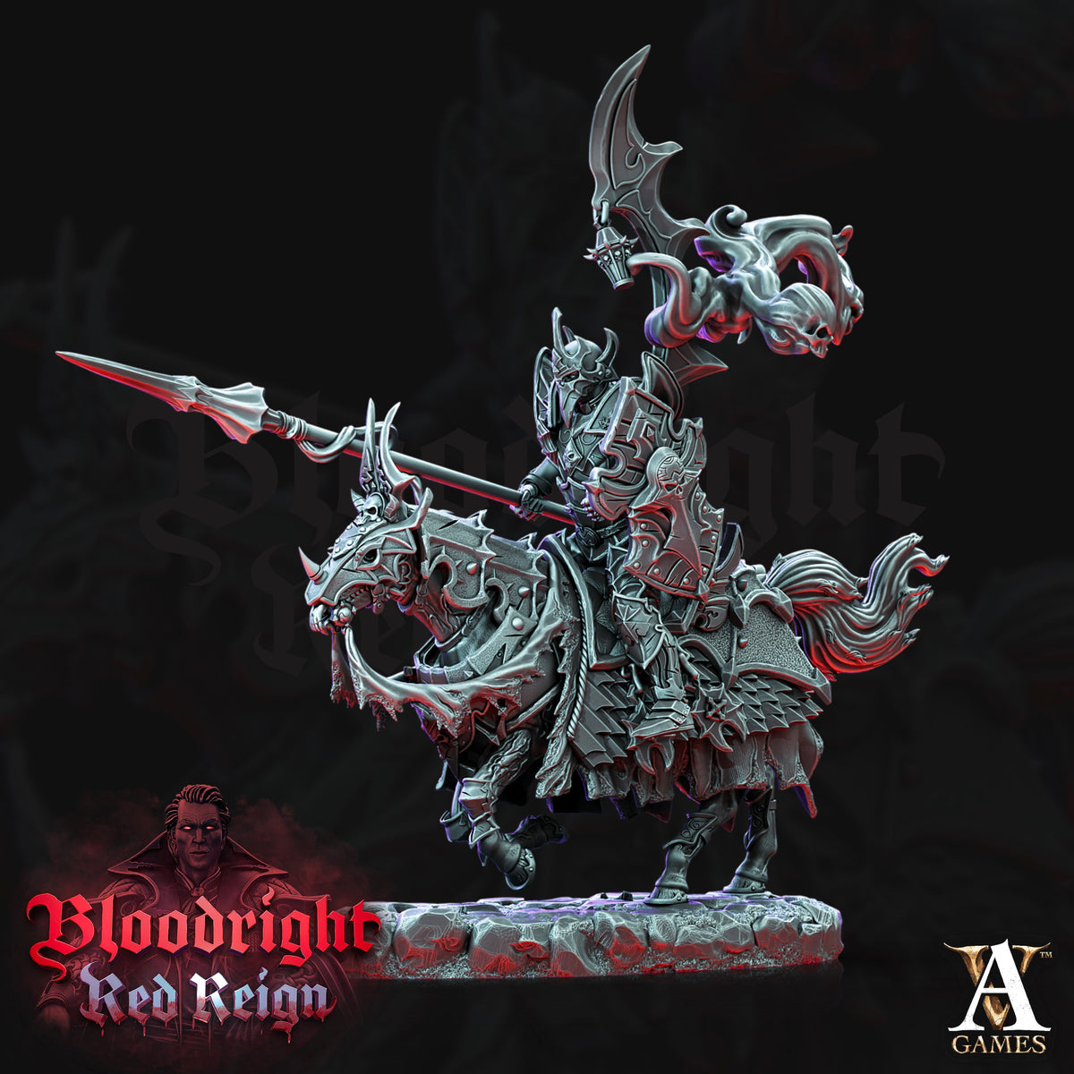 Dread Hussar Vampire Calvary TTRPG Miniature Archvillain Games Vampires