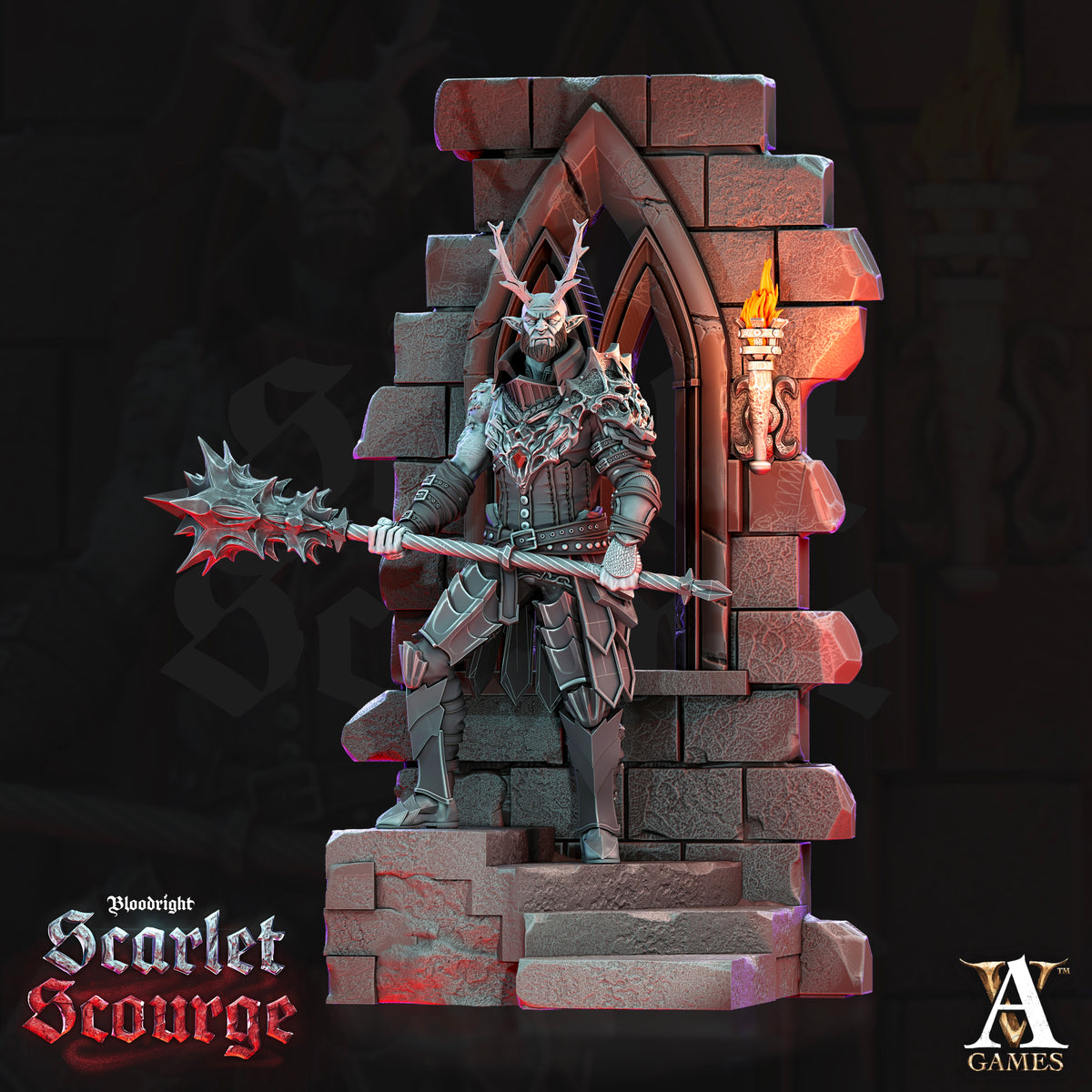Bloodspawn Templar Vampire TTRPG Miniature Archvillain Games Vampires
