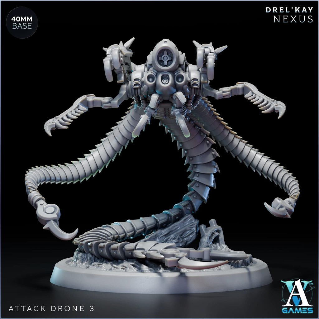 Attack Drone Drel’ Kay Nexus TTRPG Miniature Archvillain Games Sci-Fi