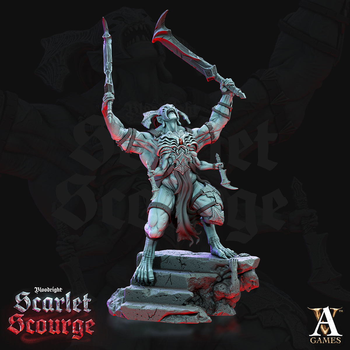 Frenzied Bloodspawn TTRPG Miniature Archvillain Games Vampires