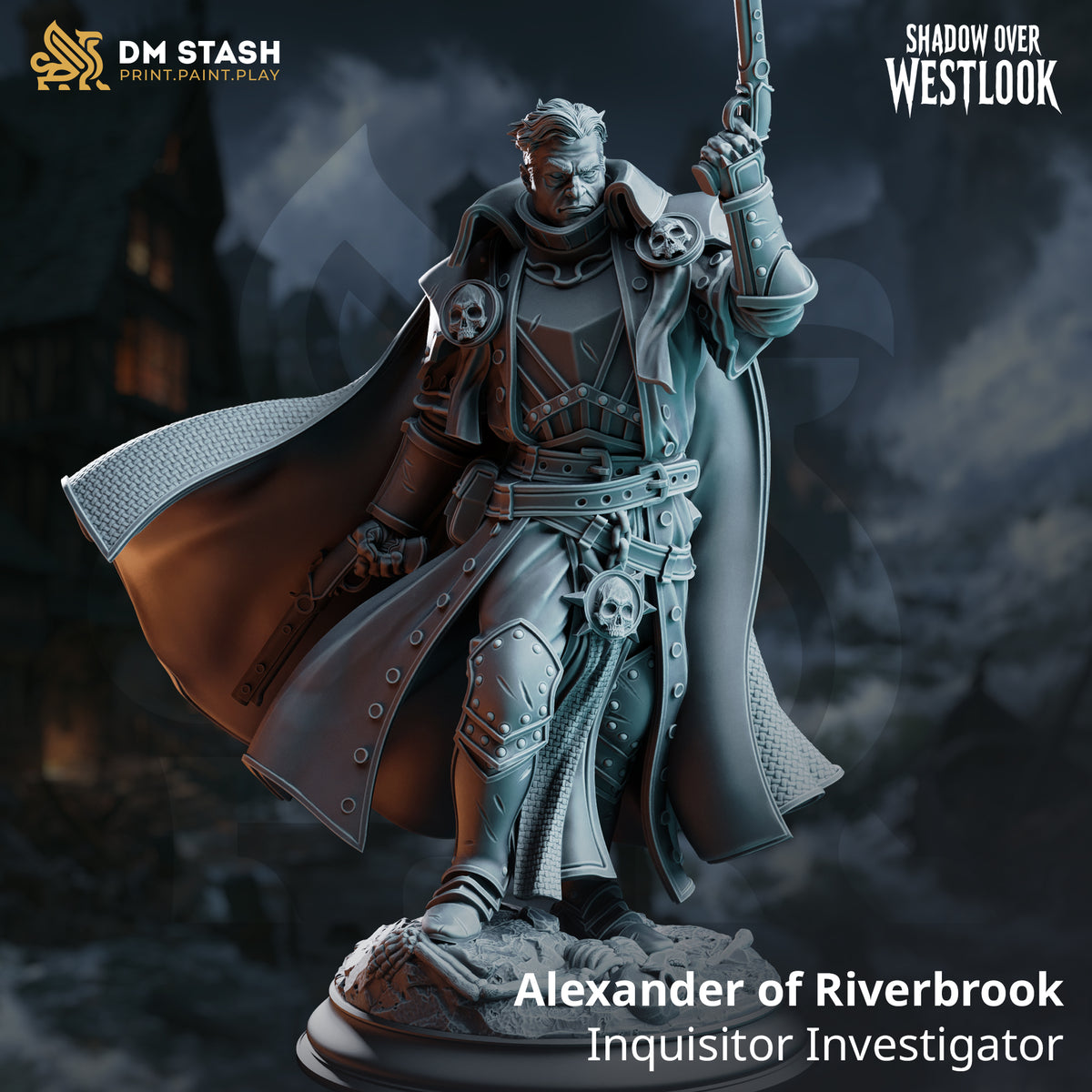 Alexander of Riverbrook Inquisitor Investigator TTRPG Miniature DM Stash Shadow Over Westlook