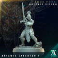 Artemis Executor/Hunter & First Vestal Sons of Hellas TTRPG Miniature Archvillain Games Sci-Fi