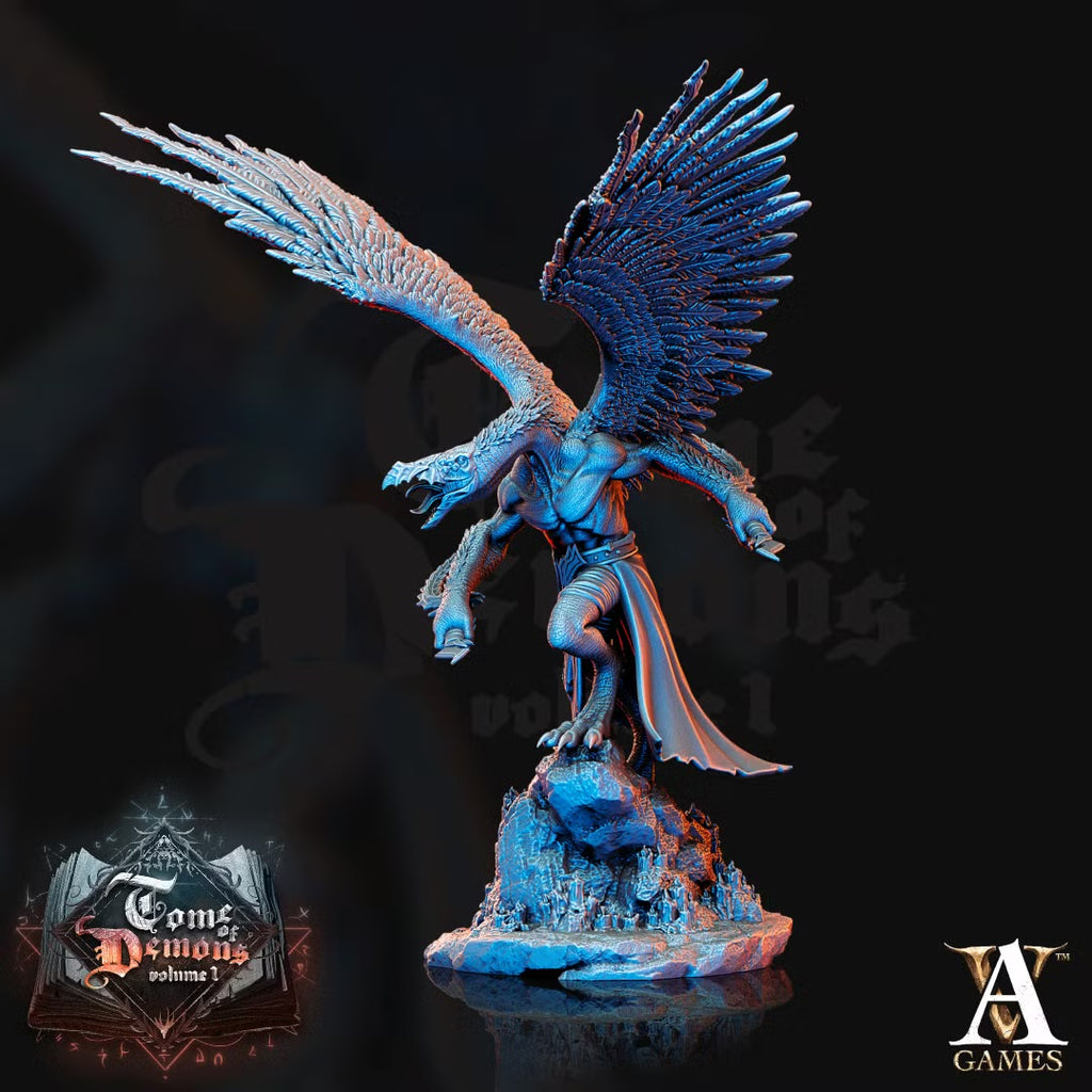 Anzu, Vulduk Scion of Pazuzu TTRPG Miniature Archvillain Games Demons
