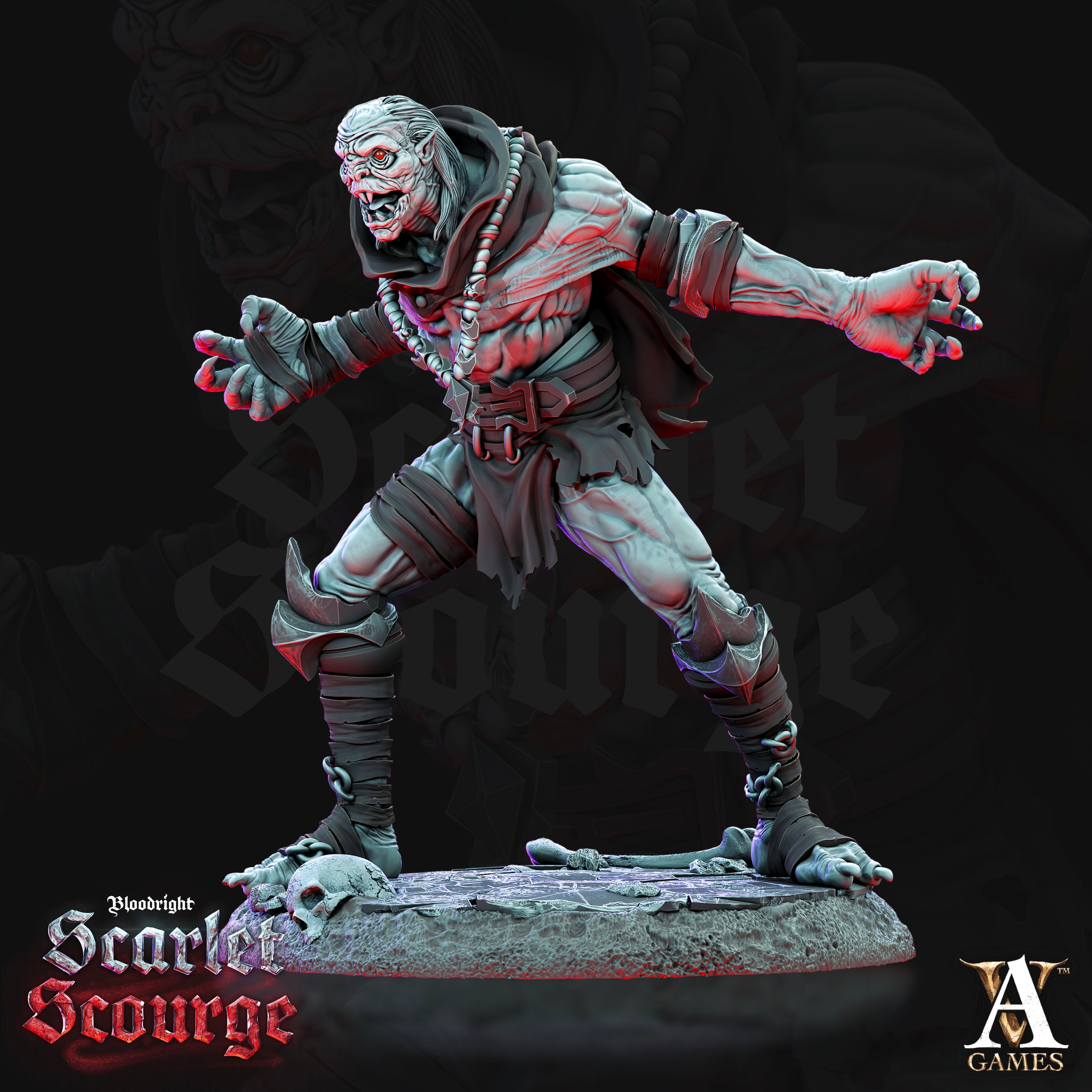 Awakened Ghoul TTRPG Miniature Archvillain Games Vampires