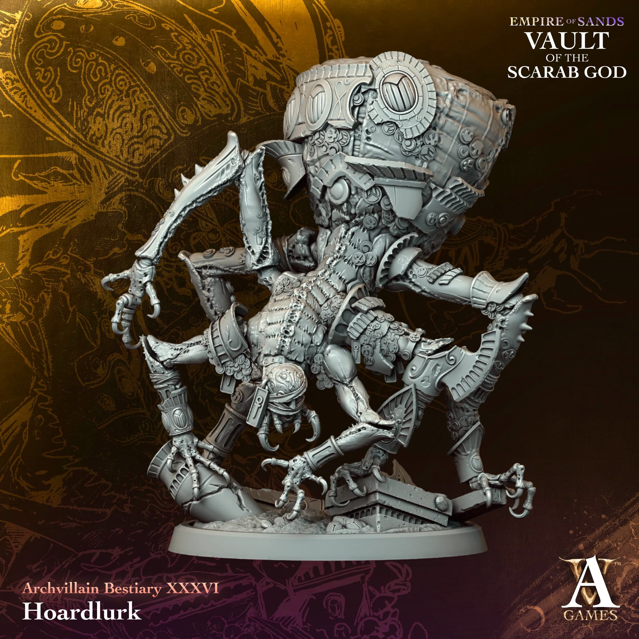Hoardlurk Empire of Sand TTRPG Miniature Archvillain Games Fantasy